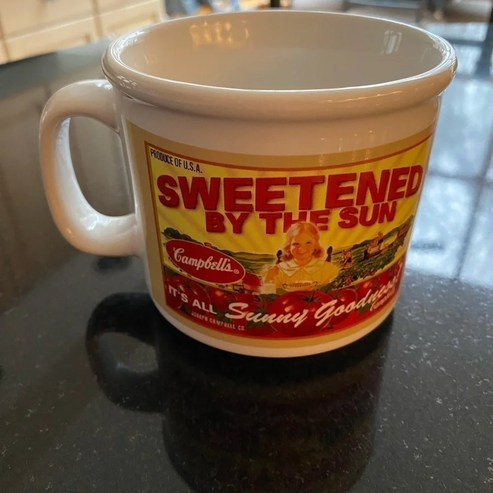2005 Large Campbell Soup Mug, Delicious Sweetened By The Sun